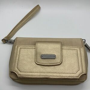 RFID Phone Wallet in Champagne Shimmer